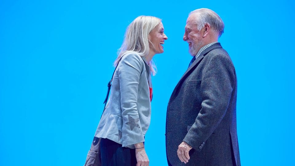 Anne-Marie Duff and Kenneth Cranham in Heisenberg: The Uncertainty Principle. Photo by Brinkhoff/Mögenburg