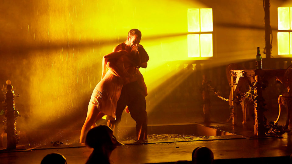 Omar Gordon and Laure Bachelot. Punchdrunk. The Drowned Man A Hollywood Fable. Photo Birgit & Ralf