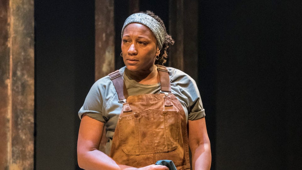 Clare Perkins in Sweat at the Donmar Warehouse. Photo Johan Persson