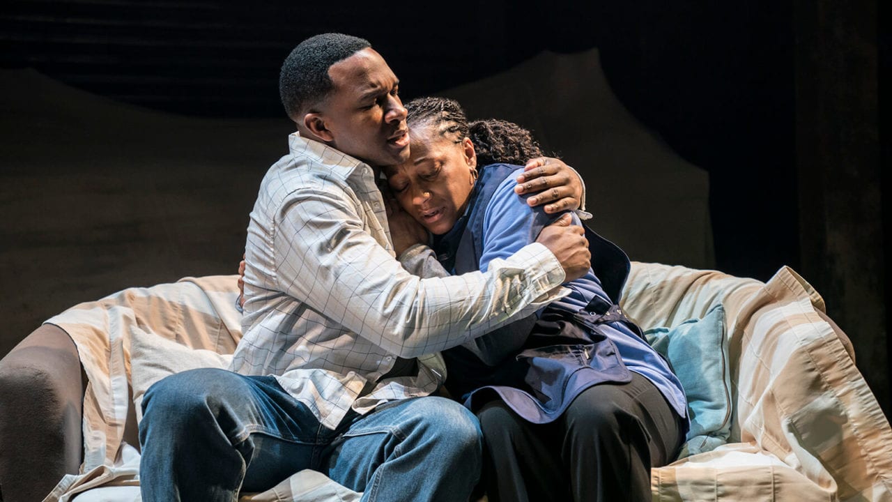 Osy Ikhile and Clare Perkins in Sweat at the Donmar Warehouse. Photo Johan Persson