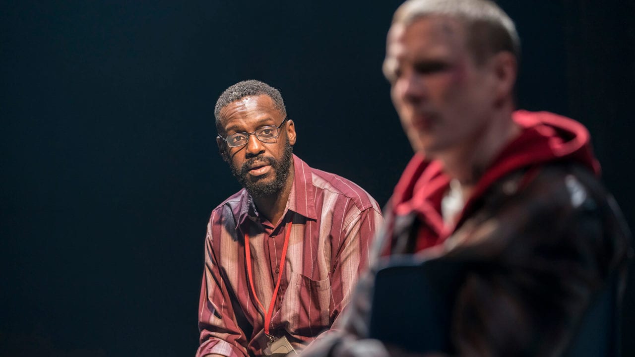 Sule Rimi and Patrick Gibson in Sweat at the Donmar Warehouse. Photo Johan Persson